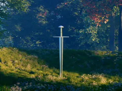 Medieval Arming Sword Type X 3D model