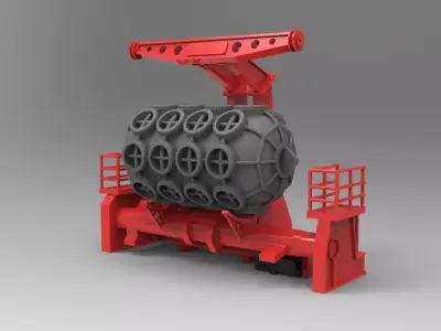 Fender with davit type B  3D print model
