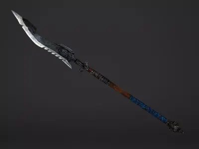 Saw Spear Head Low-poly 3D model