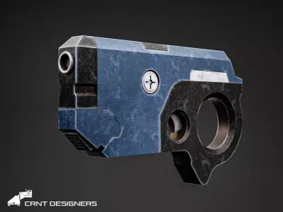 Sci-Fi Pistol Low-poly 3D model 3