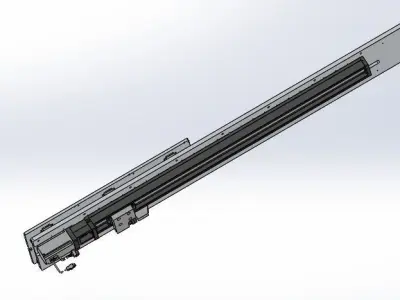 Ultra long stroke slide rail module-fine tuning 3D model