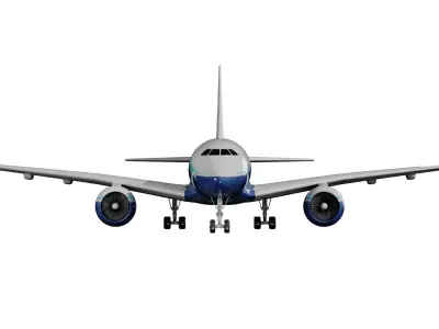 High-Fidelity Boeing 3D Aircraft Model Low-poly 3D model