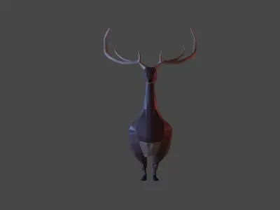 Low Poly Deer Low-poly 3D model