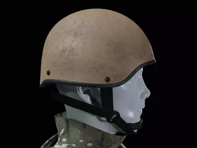 British Armed Forces - MK7 Combat Helmet Low-poly 3D model