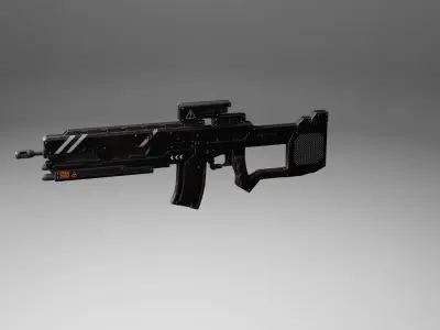 Sci-fi Weapons Low-poly 3D model