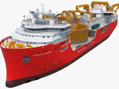 Cable Laying Vessel Nexan Aurora Used 3D model
