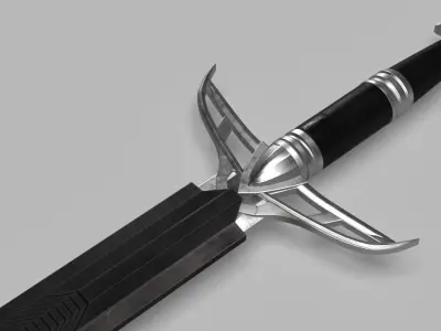 Medieval Sword 3D model 4