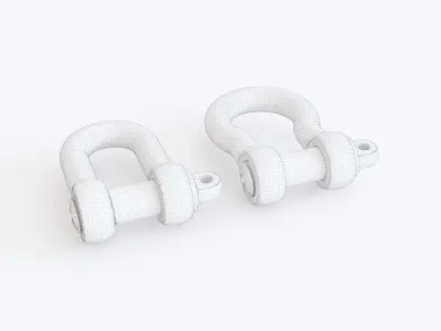 Dee and Bow Lifting Shackles 3D model