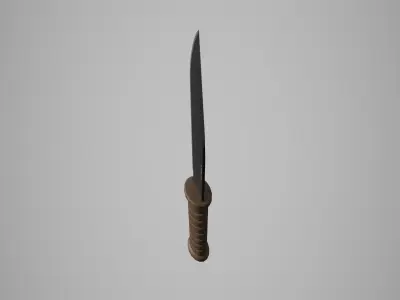 Knife Low-poly 3D model 4