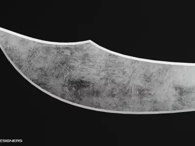 Medieval Curved Sword - Medieval Sword Weapon Low-poly 3D model
