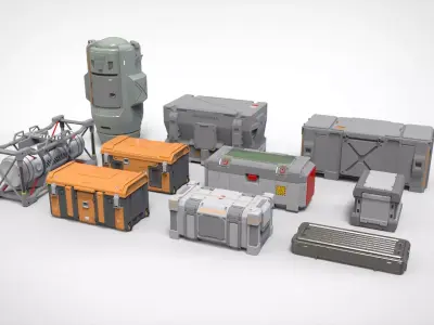 sci fi Container 3 3D model