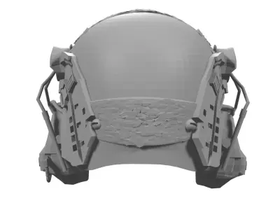 High Cut Tactical Helmet 3D print model