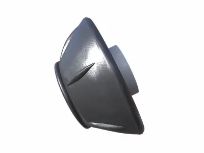 Industrial Knob Low-poly 3D model