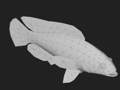 Yellowfinhin Low-poly 3D model