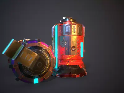 Sci fi EMP Grenades  Free low-poly 3D model