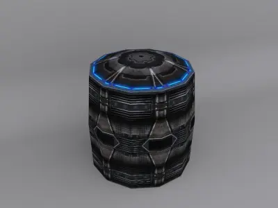Sci-Fi Barrel Pack Low-poly 3D model purchase