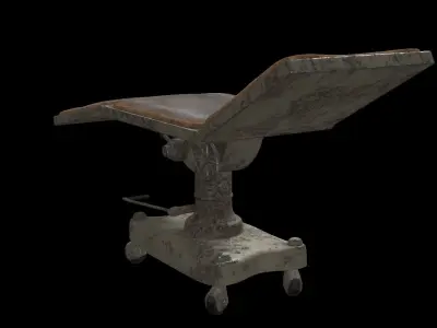 Old Hospital Operating Table Low-poly 3D model
