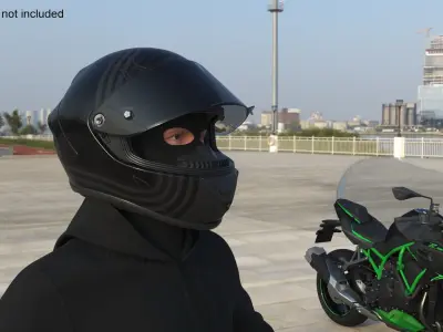 Racing Full Face Helmet 3D model