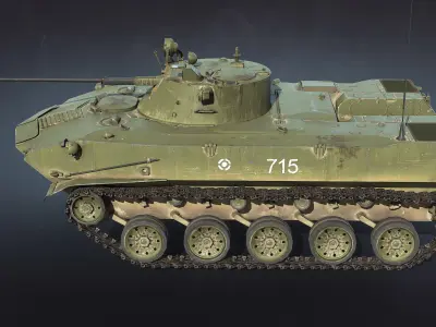 BMD-2 LOD3 Low-poly 3D model