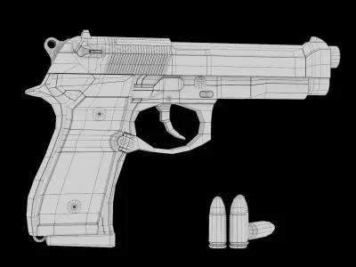 Beretta 92FS 3D model purchase