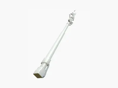 SciFi War Spear A06 Full White - Character Design Fashion Low-poly 3D model