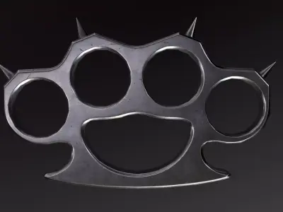 Brass Knuckles Free low-poly 3D model