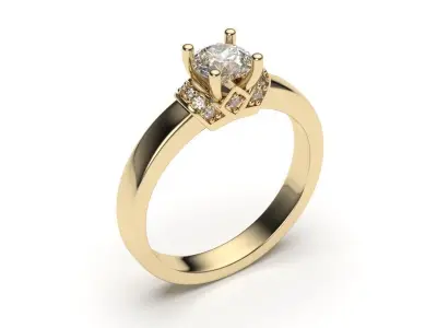 solitaire with ring sizes  8 part S122 3D print model