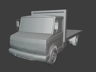Mercedes T2 Truck Low-poly 3D model