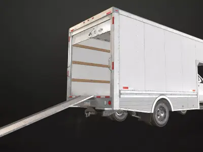 Medium Duty VX400 - Moving Truck Low-poly 3D model