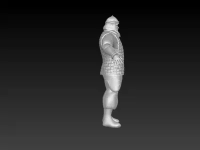 Medieval Saracen soldier Low-poly 3D model