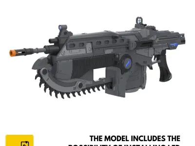 Gears of War Weapons Set - 3 Printable models - STL - Commercial 3D Model Collection