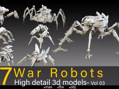 7 War Robots-Vol 03- High detail 3d models Low-poly 3D model