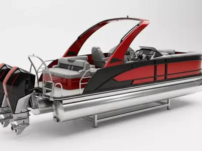 Luxury Performance Pontoon High End Recreational Watercraft 3D model