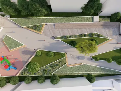 public park-Private Park Landscape 3D model 4