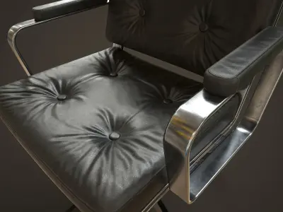 Office chair Low-poly 3D model