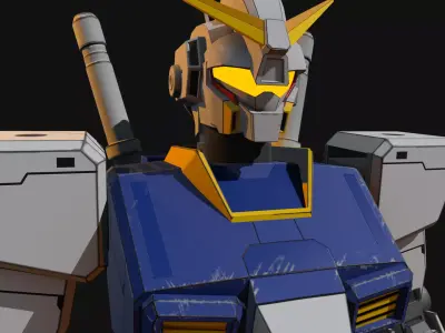 GUNDAM MECH Low-poly 3D model