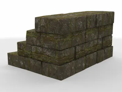 set architecture stairs 02  3D model