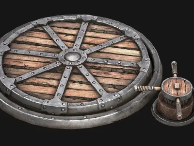 Rotating Platform Low-poly 3D model