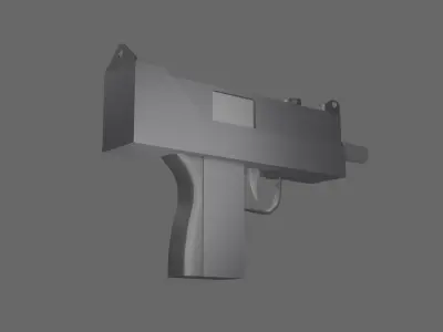 Low-poly MAC-10 Low-poly 3D model