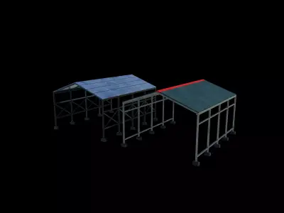 Industrial roof 3D model 3D model