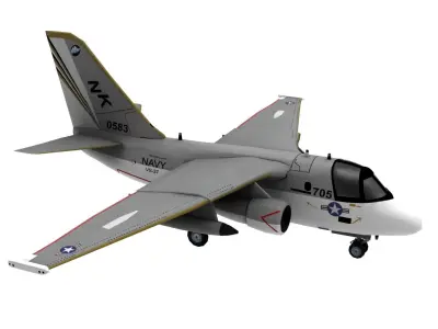 Lowpoly S-3 Viking Aircraft Model Low-poly 3D model