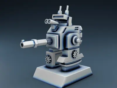 Combat guns Set Part 3 3D print model