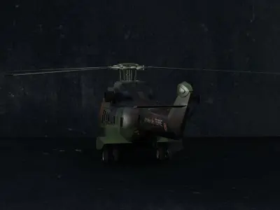 Eurocopter AS532UL Low-poly 3D model