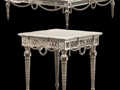 classical coffee tables set 3D model