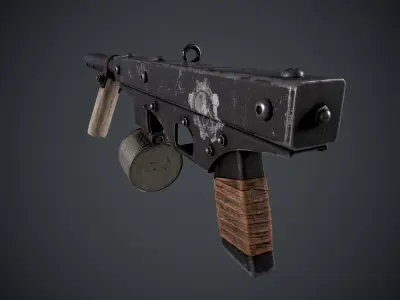 post-apocalyptic weapons Low-poly 3D model