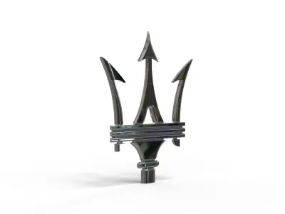 Maserati logo Low-poly 3D model