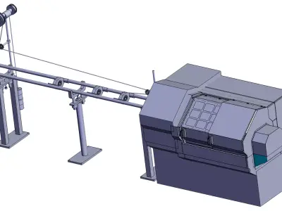 CNC Mechanical Automatic Feeder  3D model