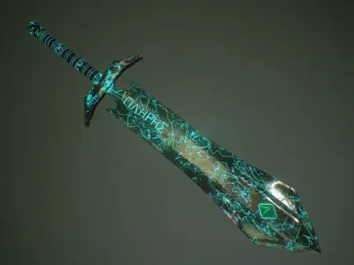 Sword Low poly NAHPHE PAIN Free low-poly 3D model