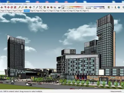 Sketchup Commercial Complex B6 3D model