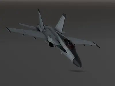 YF Cobra fighter jet Low-poly 3D model